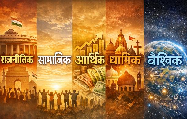 हम वर्तमान राजनीतिक, सामाजिक, आर्थिक, धार्मिक तथा वैश्व...