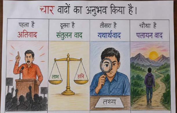 अतिवाद, संतुलनवाद और यथार्थवाद का जीवन अनुभव